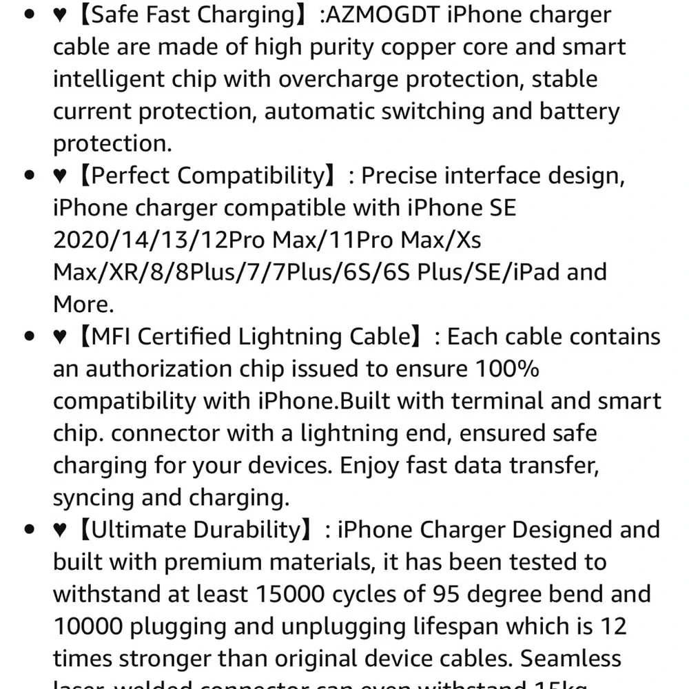 iPhone Charger Cables